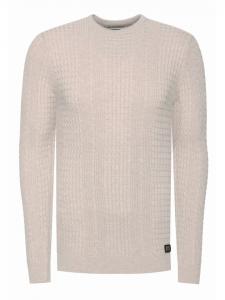 Супероблегающий уличный свитер тонкой вязки бежевого цвета Rusty Neal