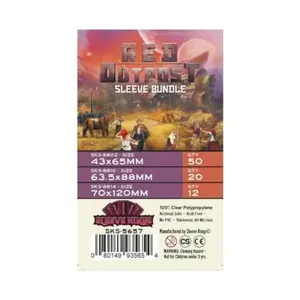 Красный комплект рукавов, совместимых с Outpost, Card Sleeve Bundles for Games
