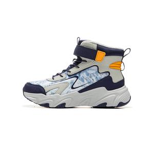 Кроссовки для детей Sports Life Collection с амортизацией Rebound Warm High Top, серые, детские LINING YOUNG, синий