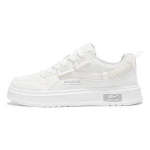 Кроссовки для скейтбординга мужские низкие белый/черный/серый WARRIOR