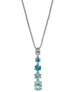 Ожерелье-Лариат из камня, 16 дюймов + удлинитель 2 дюйма, эксклюзивно в Macy's Eliot Danori, blue