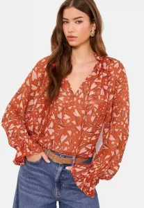 Блузка прямого кроя с вырезом в форме сердца и завязкой на шее. Lipsy, Red