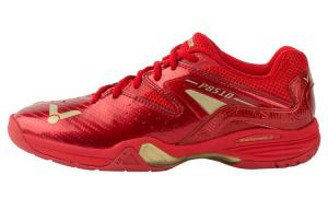 Бадминтонные туфли унисекс с низким верхом ярко-красный/ярко-золотой Victor