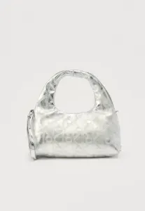 Мягкая мини-сумочка с ремешком. Calvin Klein, Silver-Coloured