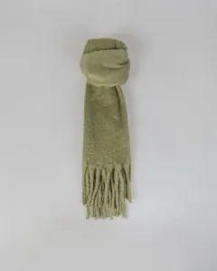 Женский однотонный шарф с бахромой System Action, зеленый