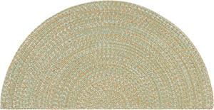 Ковер SAFAVIEH, 61 x 122 см, Washable Rug Braided Collection - Half-Moon, Light Green & Sage, ручной работы, для помещений и улицы, устойчивый к погодным условиям, идеально для патио, гостиной, прихожей, столовой (BRA260W)