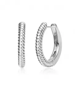 Элегантные маленькие серьги-кольца с кубическим цирконием Rachel Glauber, clear