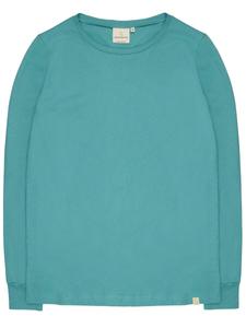 Пижамная рубашка greenjama Langarm-Shirt mit Woll-Anteil und Bündchen, Jade