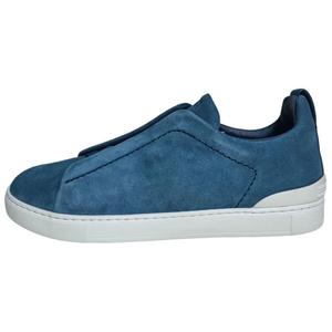 Ermenegildo Zegna Кроссовки для скейтбординга Zegna Triple Stitch Low, синие, мужские