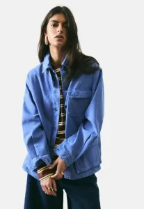 Джинсовая куртка в стиле милитари с эффектом потертости Bhoem, Blue