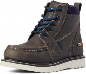 Женские рабочие ботинки ARIAT Rebar Wedge с водонепроницаемым верхом и носком-мокасином, серый