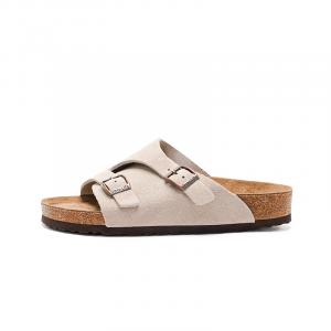 Devo Life Стильные сандалии унисекс из серой замши и натуральной кожи, цвет Gray Suede Cow Leather