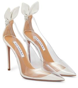 Туфли-лодочки с бантом для невесты Aquazzura