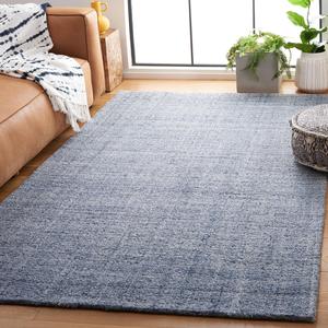 Ковер SAFAVIEH, 122 x 183 см,  Abstract Collection, Ivory & Navy, ручная работа из шерсти, идеально для помещений с высокой проходимостью: прихожая, гостиная, спальня (ABT151N)