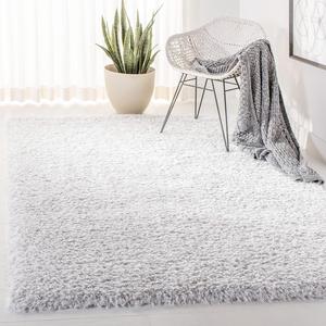 Ковер для пола SAFAVIEH, 161 x 229 см,  Flokati Collection Ivory/Grey FLK310B