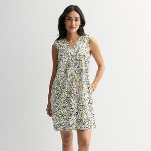 Повседневное платье-футляр для женщин Sonoma Goods For Life, Yellow Peach Floral