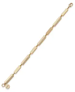 Браслет с полированными полосками паве из кристального золота Dkny, gold
