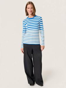 Приталенный джемпер в полоску с шипами Soaked In Luxury, синий/белый