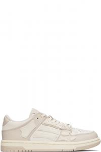 Низкие кеды Skel-Top бежевого и белого цвета AMIRI