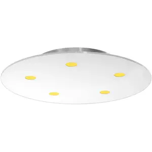 Потолочный светильник LED SUN LED с LED-панелью, 1 шт., теплый белый свет Evotec, Edelstahlfarben/weiß