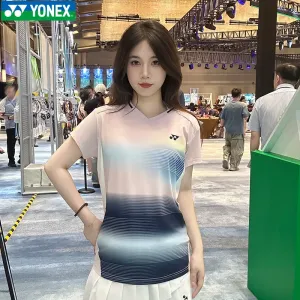 Футболка женская V-образным вырезом YONEX, розовый