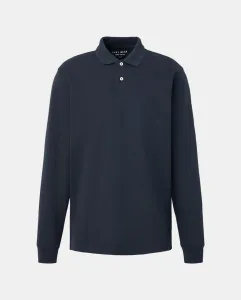 Длинный рукав мужской поло Easy Wear, темно-синий