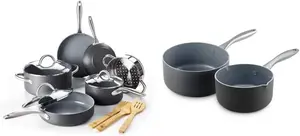 Набор кастрюль и сковородок GreenPan Lima, 12 предметов, серый