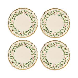 Lenox Holiday Dinnerware Салатные тарелки, набор из 4 шт, слоновая кость/кремовый