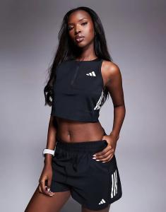 Укороченный топ adidas Running Adizero черного цвета Adidas Performance