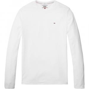 Футболка с длинным рукавом Tommy Jeans Original Ribbed Organic Cotton, белый