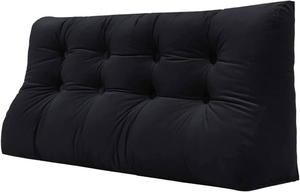 Подушка клиновидная Vercart Lesekissen Bett Kopfteil Samt, черный - ширина: 140 см
