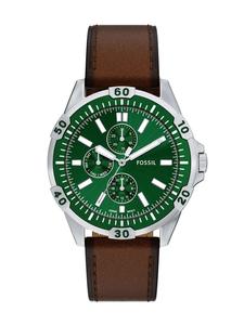 Мужские аналоговые часы Fossil с кожаным ремешком FS6147