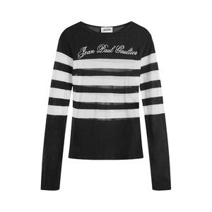 Топ Jean Paul Gaultier Intarcia Signature Mariniere Top Black/White, черный