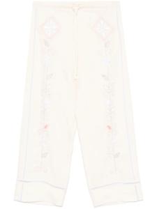 Брюки с вышивкой Forte Forte, нейтральный