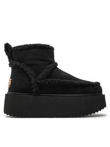 Женские зимние ботинки Inuikii Classic замшевые с отделкой на платформе, черный