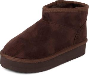 Детские ботинки The Children's Place для девочек с мини-платформой на щиколотке, с искусственным мехом, Dk Brown