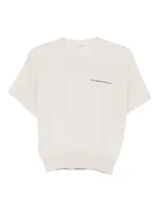 Тонко вязаный топ с короткими рукавами Peserico, розовый