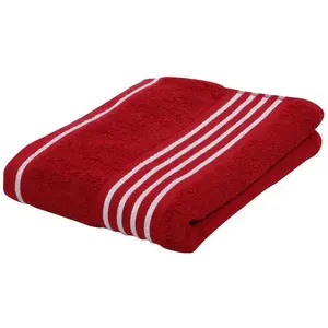 Полотенце Rio с изящной полосатой каймой Gözze, красный