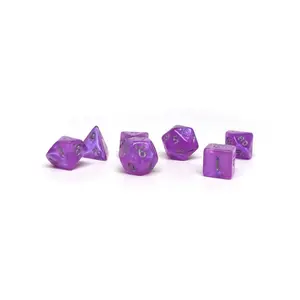 Фиолетовая пыль с серебром (7), Dice - Mini 7 Piece Poly Sets (Easy Roller Dice)