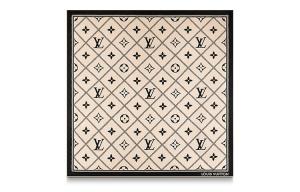 Женский шелковый шарф Louis Vuitton, кремовый