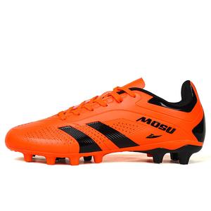 Kuding Футбольные бутсы унисекс с низким верхом, оранжевые/неоново-желтые/розово-красные/черно-красные