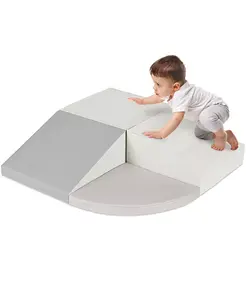 Детский игровой набор из 4-х мягких пенопластовых блоков для лазания и ползания, предназначенный для развития ребенка Best Choice Products, neutral