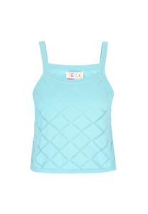 Вязаный топ IZIA, бирюзовый