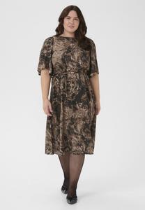 Платье Kaffe Curve KCJAMIA DRESS, Brown Graphic Print/Brown
