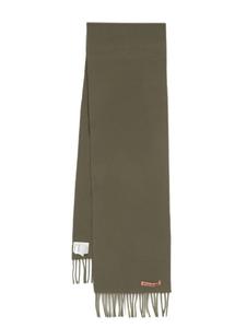 Acne Studios шерстяной шарф с логотипом, зеленый