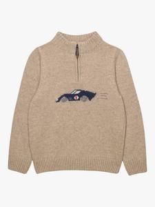 Детский джемпер Sebastian Car с полузастежкой Trotters, Oatmeal