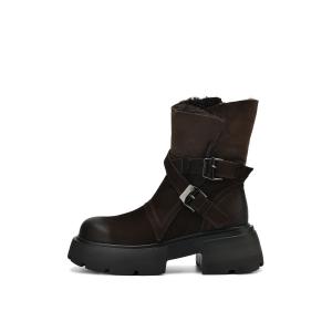 Rosa Bianca Женские полусапожки на каблуке 5,5 см кофейного цвета, цвет Coffee