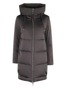Стеганое пальто с капюшоном Duno, коричневый