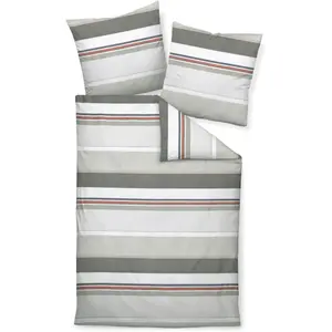 Постельное белье Janine «Mako-Satin87090 06 240х220+2х80х80», на молнии, цвет naturell siena