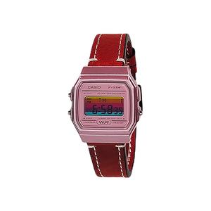 CASIO Часы Retrofit Series Quartz Movement Genuine Leather Strap Watch Unisex Pink Watch Dial